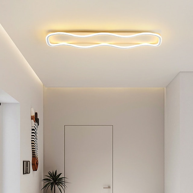  Luz de teto led regulável 60cm 80cm 100cm design luzes de teto de metal acrílico para sala de estar escritório 110-240v
