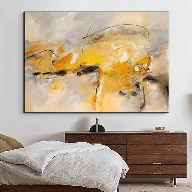 Extra large Hand Painted gold yellow oil painting Wall Art Abstract painting on canvas modern art grey acrylic painting oversize wall art Home Decoration ready to hang or canvas 10