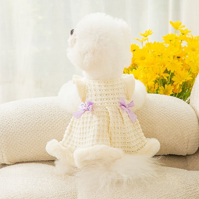  Cachorros Gatos Vestidos Estilo bonito à moda Inverno Quente Respirável Macio Lavável Confortável Ao ar livre Casual / Diário Roupas para cães for Bichon Frise Pomerânia Animais de Pequeno Porte
