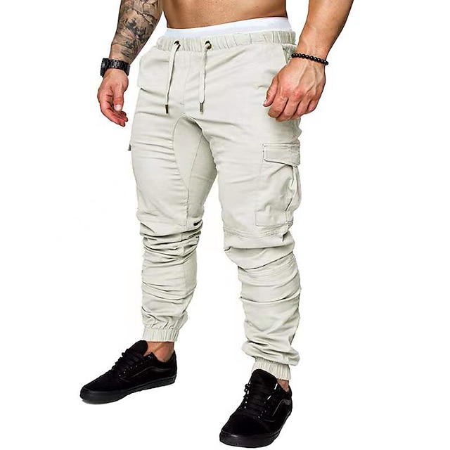 Men's Cargo Pants Cargo Trousers Trousers Drawstring Elastic Waist ...