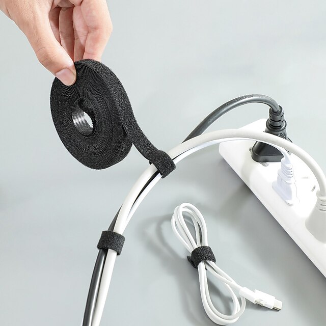 2pcs Data Cable Storage Device Magic Tape Cable Management Device