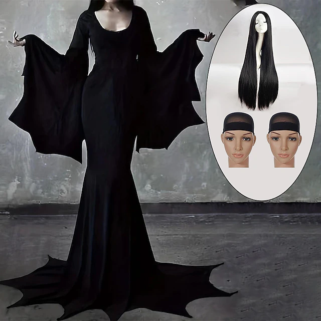 Robe longue à capuche Luolan pour femme adulte, costume de sorcière d'Halloween Robe longue à capuche Luolan pour femme adulte, costume de sorcière d'Halloween