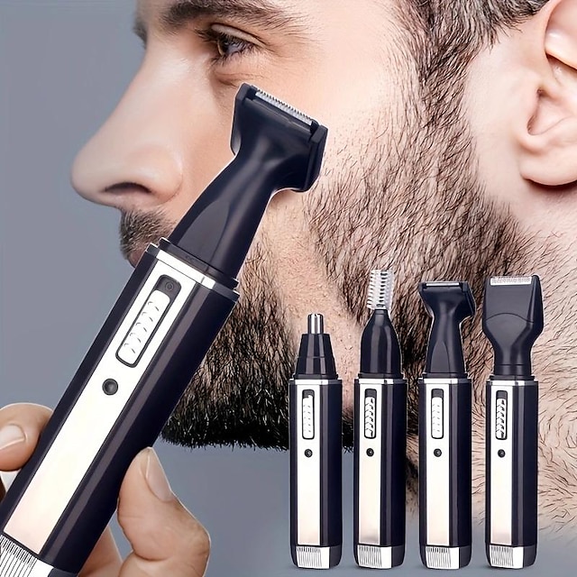  4 in 1 oplaadbare mannen elektrische neus oor tondeuse pijnloos vrouwen trimmen bakkebaarden wenkbrauwen baard tondeuse cut scheerapparaat