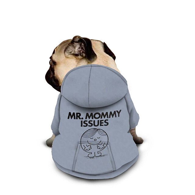  Hunde-Kapuzenpullover mit Buchstabenaufdruck, Text, Memes, lustige Hundepullover für große Hunde, Hundepullover, solide, weiche, gebürstete Fleece-Hundekleidung, Hunde-Kapuzenpullover mit Tasche