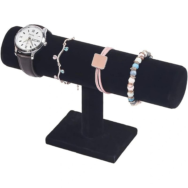  stojak na bransoletkę do zegarka na rękę stojak na biżuterię 3D jednolity kolor dla dzieci chłopców dziewcząt lekki, klasyczny aksamitny stojak na zegarki do przechowywania w domu