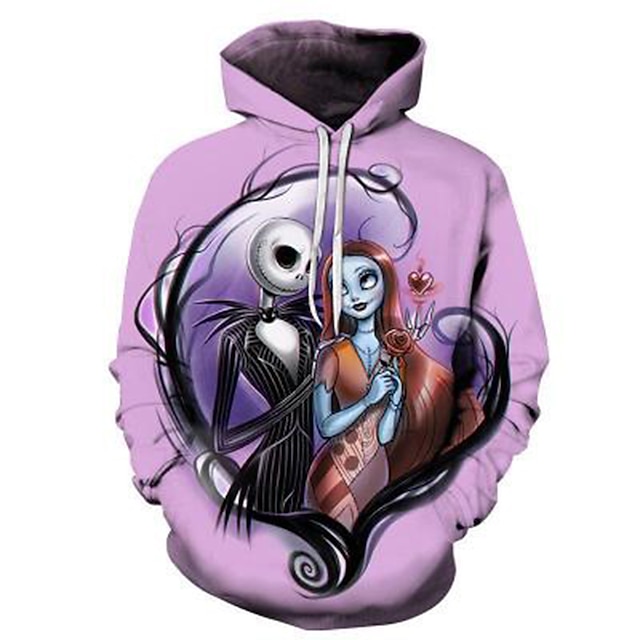  The Nightmare Before Christmas Sally Hoodie Cartoon Manga Anime 3D Front Pocket Graphic For Couple's Men's Women's Adults' Halloween Carnival Masquerade 3D Print Party Casual Daily