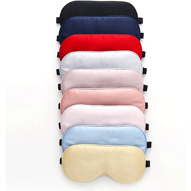  100% Real Natural Pure Silk Eye Mask with Adjustable Strap for Sleeping, Double Side  Mulberry Silk Eye Sleep Shade Cover, Blocks Light Reduces Puffy Eyes