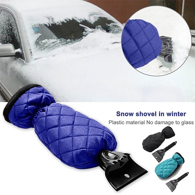  auto voorruit sneeuwschraper+warme handschoen auto winter voorruit ijsverwijderaar schep vensterglas vorst verwijdering tool