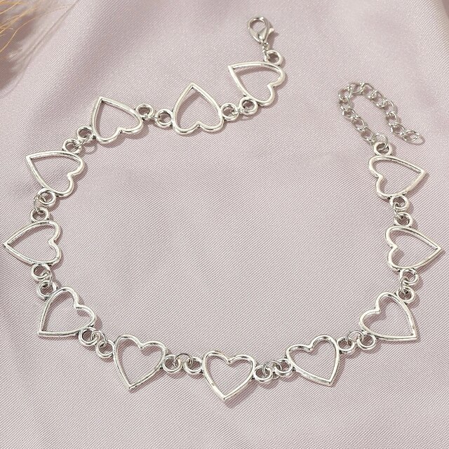  Kedje Halsband Hängehalsband For Dam Bröllop Fest / Kväll Födelsedagsfest Legering Fint Hjärta Stjärna