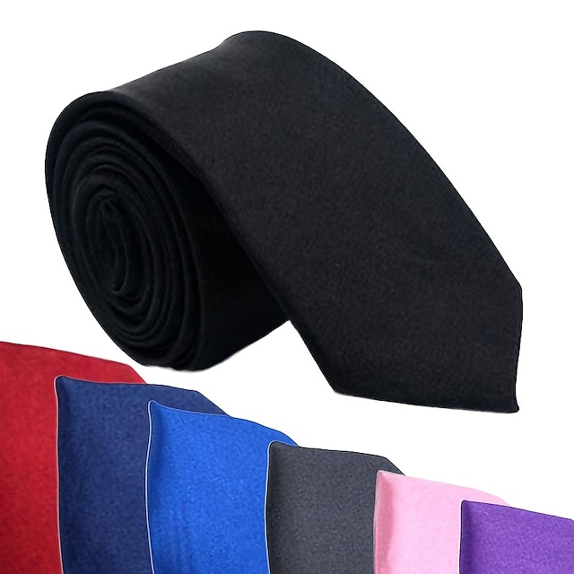  Men's Ties Neckties Solid / Plain Color Formal Evening Festival