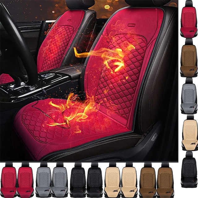  12V Electric Heated Car Seat Cushions For Winter Heating Pads Keep Warm Covers