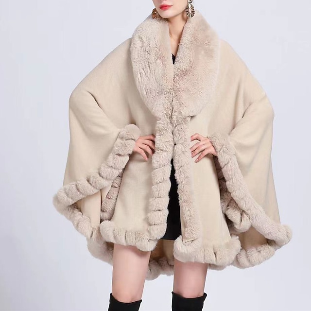 Women's Wrap Elegant Keep Warm Sleeveless Terylene Wedding Wraps With Feathers / Fur For Wedding Fall & Winter