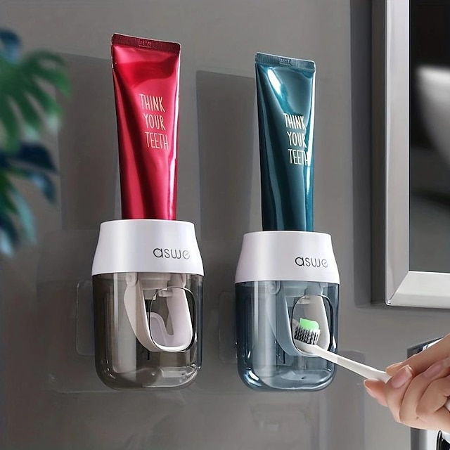  migliora il tuo bagno con questo dispenser automatico di dentifricio a mani libere e supporto a parete!