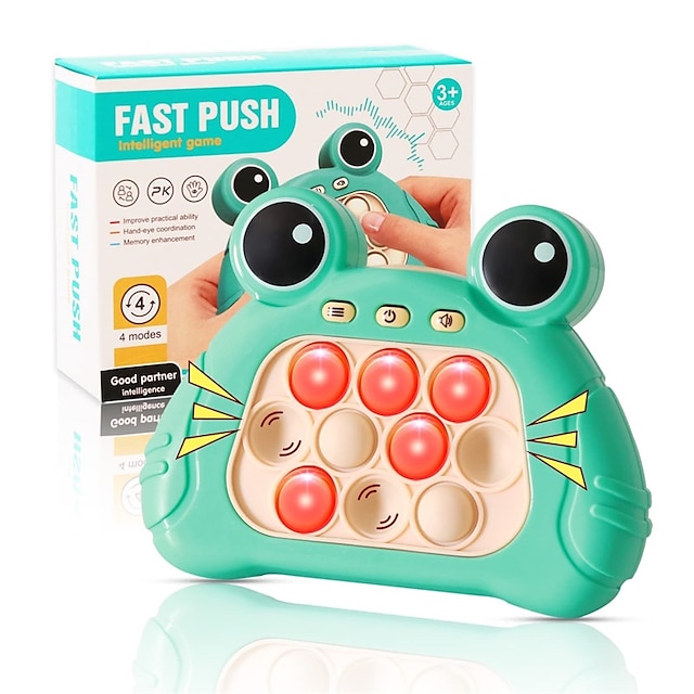  Fast Push Bubble Game for Kids & Adults, Version 2, Pop Light Up It Game Fidget Toy Handheld Game, for 8-12 Year Old Boys & Girls Sensory Toys for Autistic Children