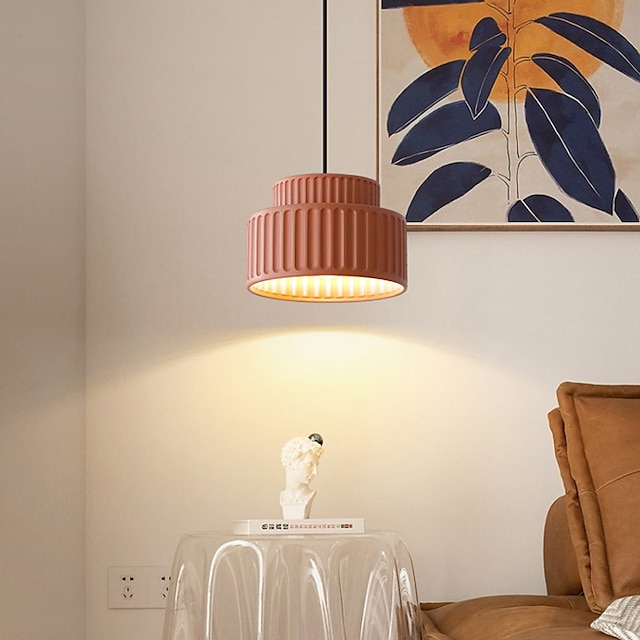  lampadario da ristorante lampada da letto e colazione in stile wabi-sabi a spettro completo da 23 cm, lampada moderna per la protezione degli occhi per soggiorno, semplici lampade decorative per sala