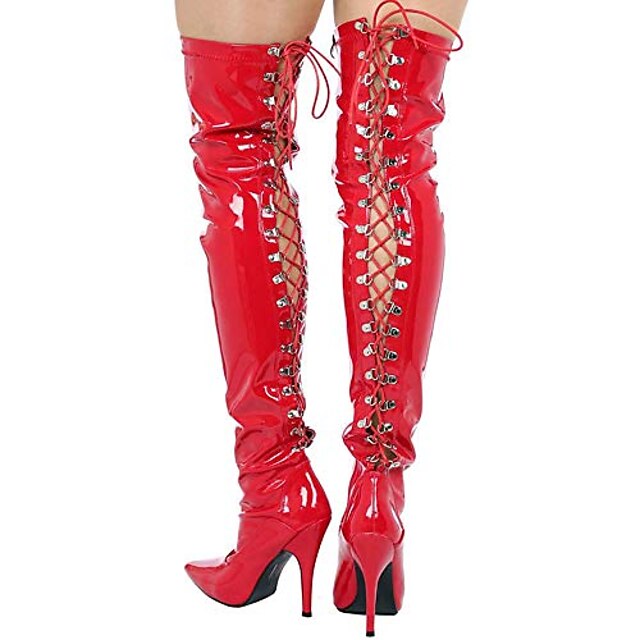 Women S Boots Plus Size Stripper Boots Sexy Boots Party Solid Colored Over The Knee Boots Thigh