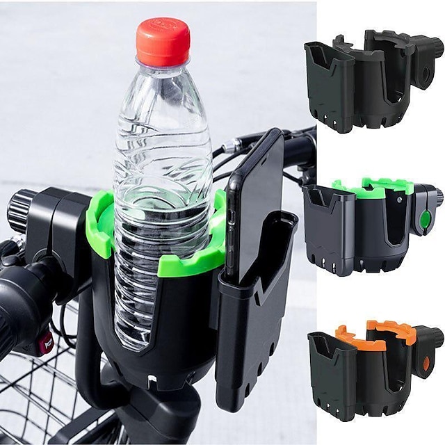  univerzální držák pohárků do kočárku s držákem na telefon držák pohárků na kolo zelená/oranžová/černá pro motocykly