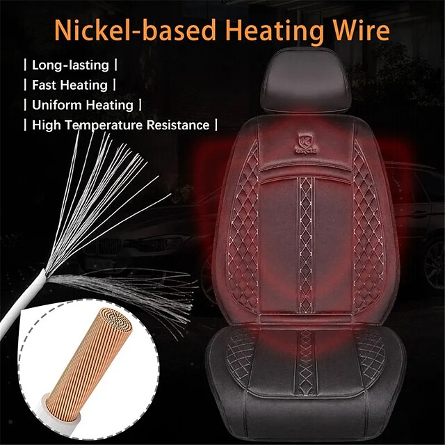 12V/24V Car Seat Heater 120CM Lengthen Heated Car Seat Cover Warm Car