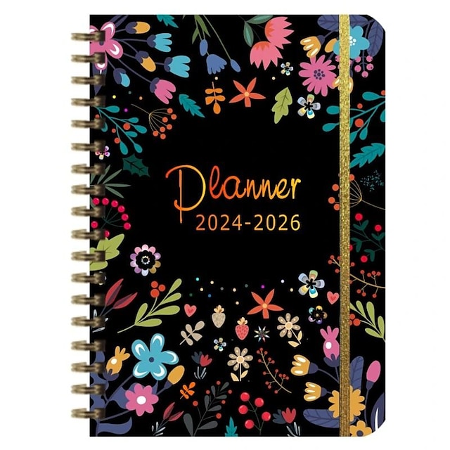  1st a5 64 ark 2024-2026 kalenderbok spole bok anteckningsblock dagbok planering bok akademisk planering