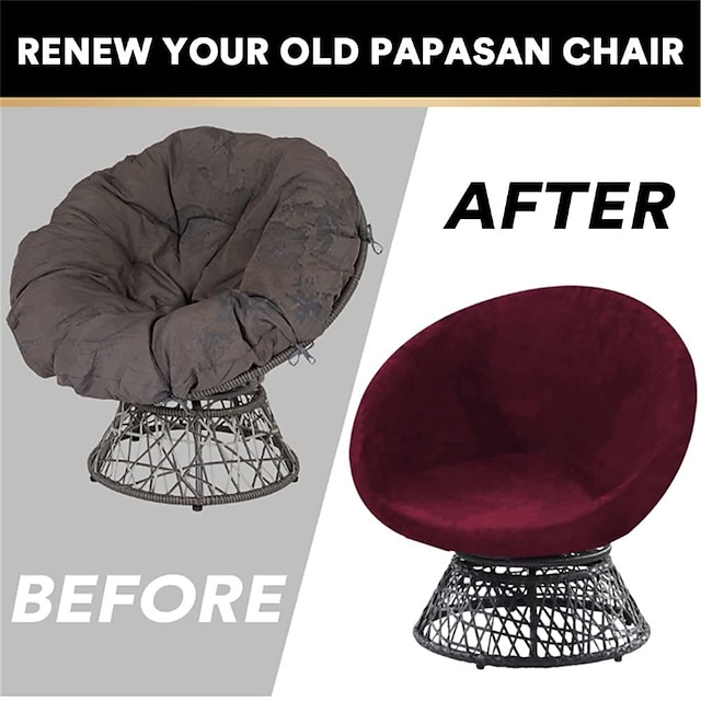  Funda de terciopelo para silla con platillo redondo, fundas para silla Moon, 1 pieza, funda elástica extraíble para silla Moon con parte inferior elástica para sala de estar