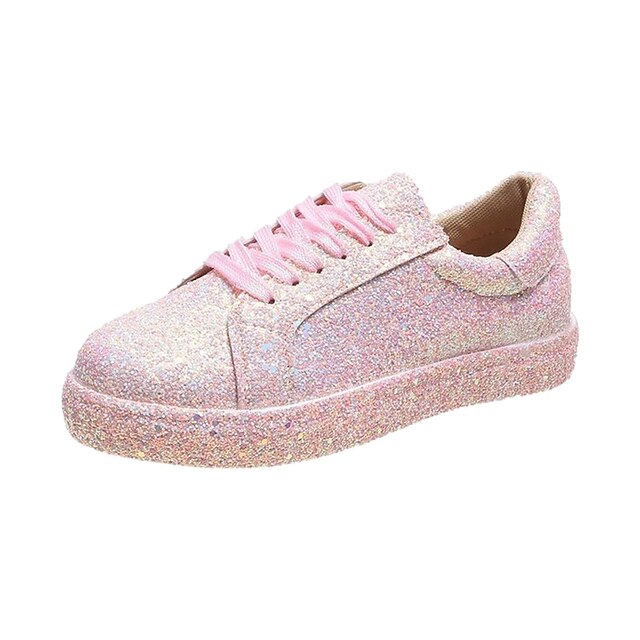 Women's Sparkly Glitter Sneakers – Comfortable Fashion Trainers for ...