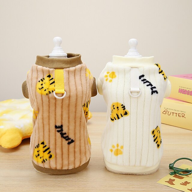  Dog Cat Sweatshirt Cute Casual Winter Warm Breathable Soft Washable Comfortable Outdoor Casual Daily Dog Clothing for Bichon Frise Pomeranian Baby Pet Papillon Small