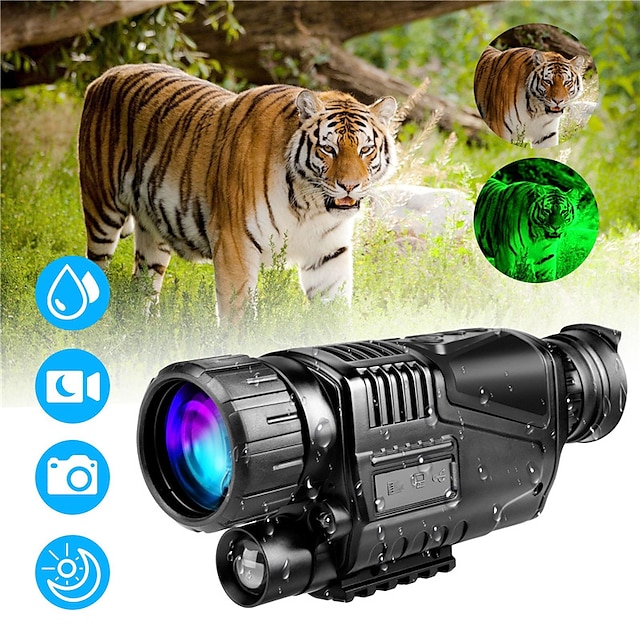  منظار رقمي للرؤية الليلية بالأشعة تحت الحمراء مع شاشة LCD 1.5 TFT وكاميرا تعمل بالأشعة تحت الحمراء - دقة صورة 640 × 480 للتسجيل بدقة عالية