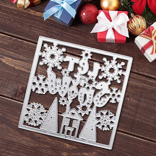  1 peça matriz de corte de metal de floco de neve de natal para fazer cartões, decoração de feliz ano novo, estênceis de gravação, cortes, materiais de scrapbooking diy