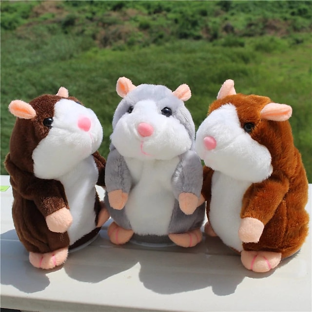  Talking Hamster Plush Toy Recording Hamster Electric Hamster. A recording that can learn how to speak. Nodding Hamster Little Mouse Electric Toy