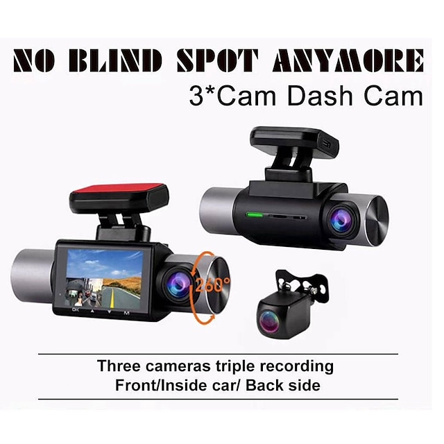  KG330 1080p New Design / HD / with Rear Camera Car DVR 170 Degree Wide Angle 2 inch IPS Dash Cam with GPS / Night Vision / G-Sensor 6 infrared LEDs Car Recorder
