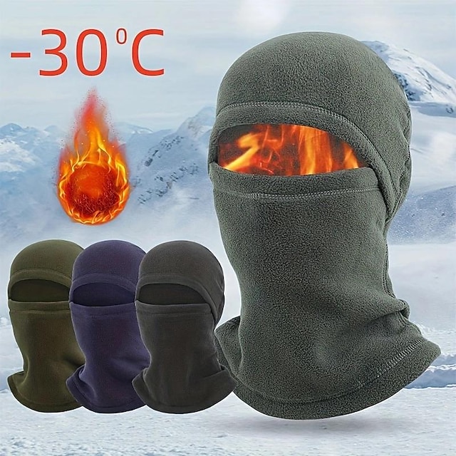  1 τμχ θερμική μάσκα πολλαπλών λειτουργιών αντιανεμικό καπέλο σκι, πολικό φλις αθλητική ζεστή κουκούλα