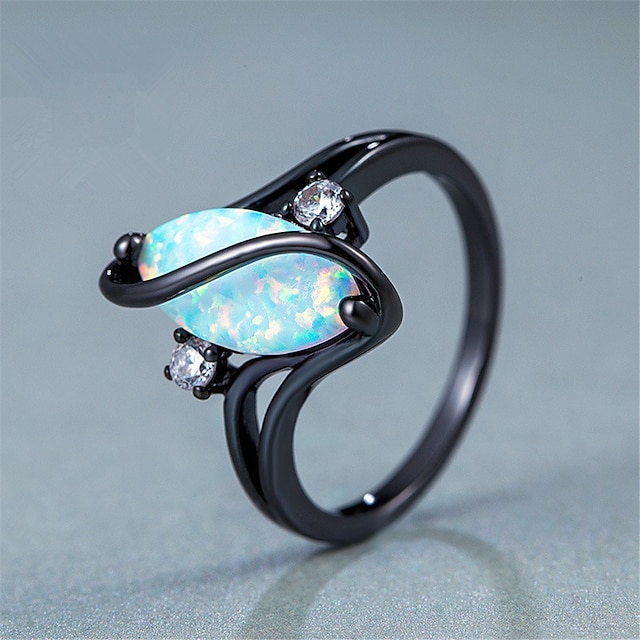  Ring Party Classic Black Blue Chrome Precious Personalized Stylish 1PC
