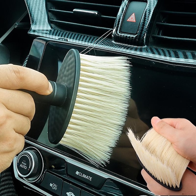  2ks měkkých a jemných vlasů auto detailing kartáč kartáč na mytí pneumatik vnější příslušenství