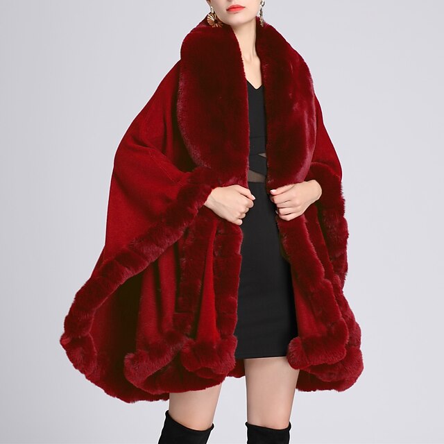 Women's Winter Pure Elegant Faux Wool Sleeveless Wrap with Rhinestone main image 1