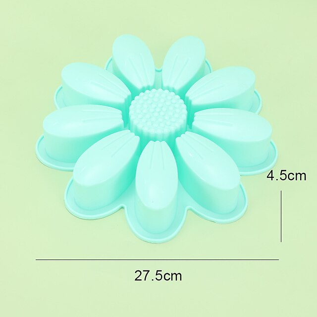  DIY Silicone Cake Molds 9 Flap Sunflower Daisy Shaped Mold Large Cake Moulds Pan Bakeware DIY Baking Silicone Cake Pan Tools