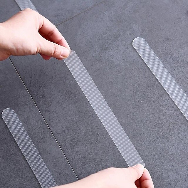 5pcs Anti Slip Strips Transparent Shower Stickers Bath Safety Strips