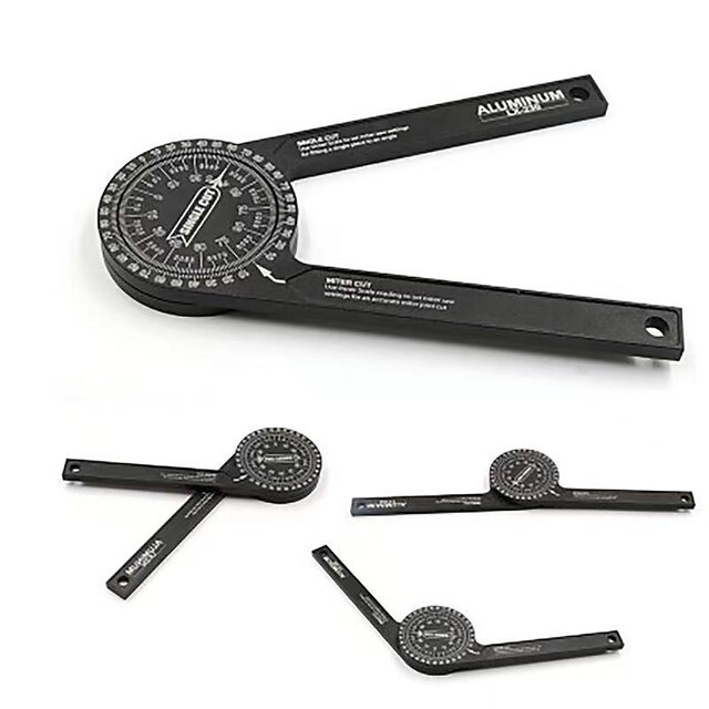Aluminum Protractor Angle Finder Miter Saw Protractor Practical Engraving Scales Accurate for