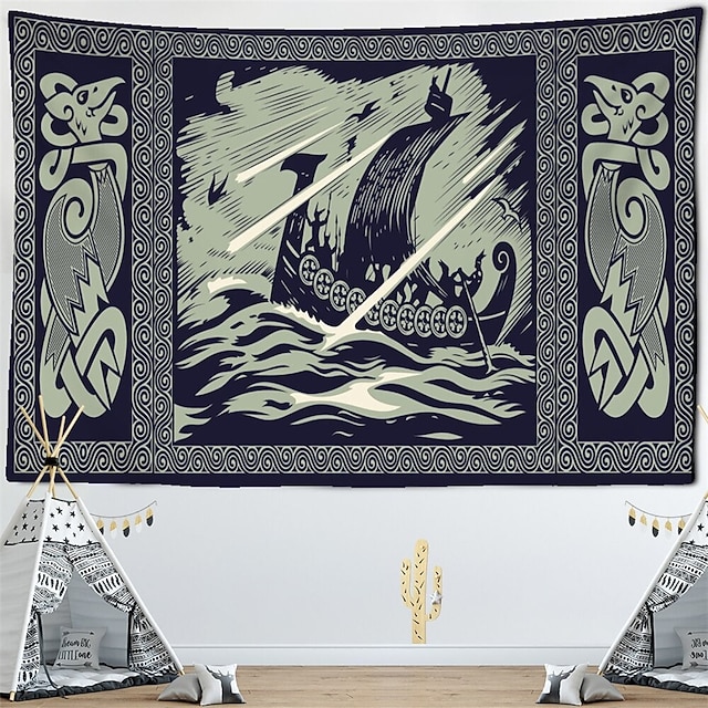 Viking Art Hanging Tapestry Wall Art Large Tapestry Mural Decor