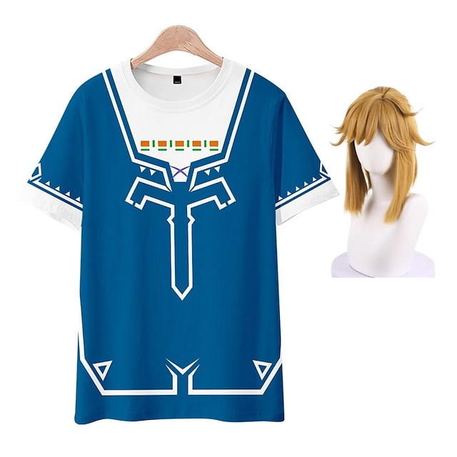  La leggenda di Zelda Link Zelda Maglietta Parrucche Anime Manga Harajuku Grafica Kawaii Maglietta Parrucche Per Da coppia Per uomo Per donna Per adulto Stampa 3D
