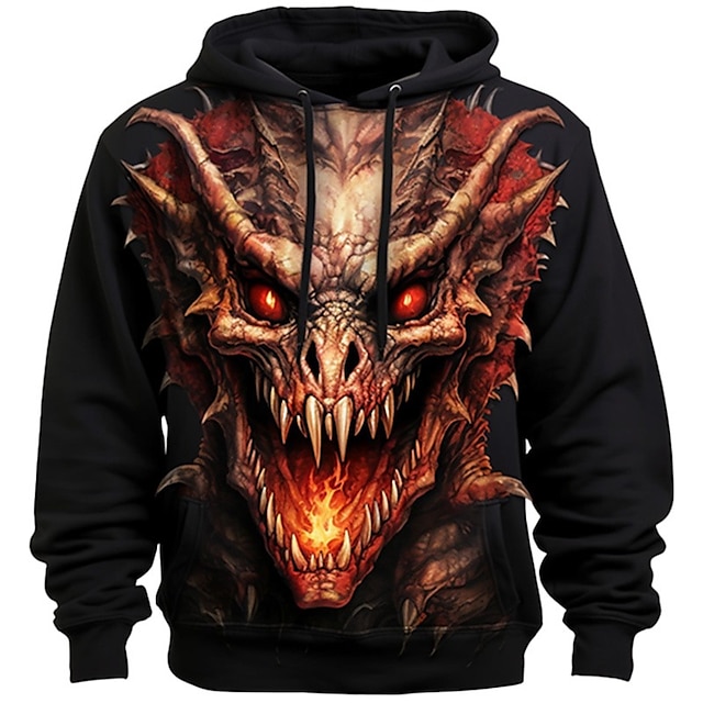 Graphic Animal Men's Fashion 3D Print Hoodie Sports Outdoor Holiday ...