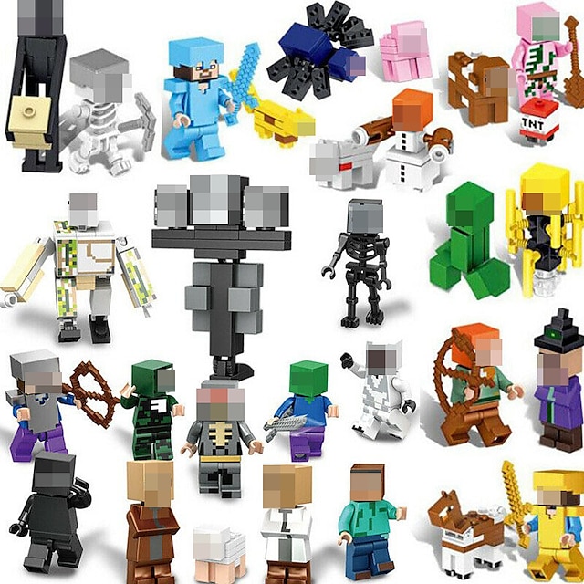  Blocs minecraft 29 pièces/ensemble, jouets figurines en brique, décoration de bureau, ornement