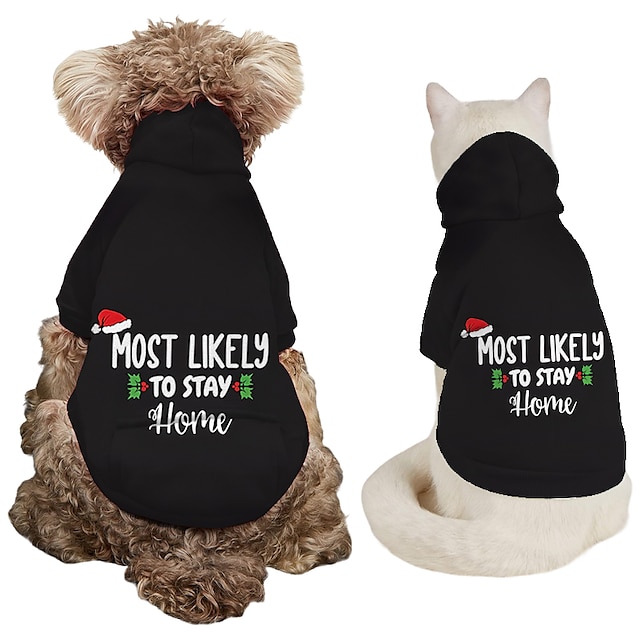  hundehættetrøje med bogstavtryk tekst memes hundetrøjer til store hunde hundesweater solid blød børstet fleece hundetøj hundehættetrøje med lomme