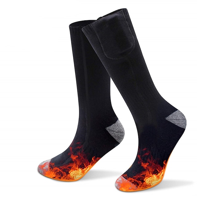  chaussettes chauffantes d'hiver hommes femmes chaussettes chauffantes chaussettes électriques chaudes thermiques avec boîtier de batterie trekking ski cyclisme sport de plein air chasse moto bottes