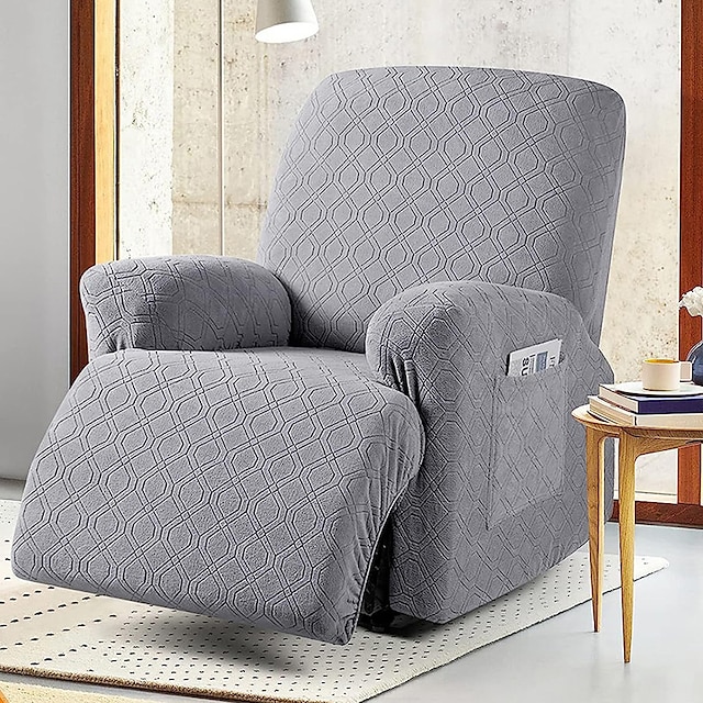  sztreccs fotel fekvőtámasz huzat 1 üléses fekvőfotel szék huzat fekvőtámasz sliphuzat kanapéhuzat oldalzsebekkel jacquard kanapé bútorhuzat/védő puha elasztikus aljú, mosógépben mosható