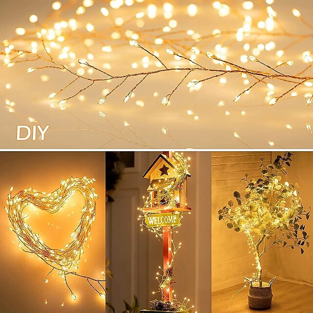 2pcs 1pcs Fairy Firecracker String Light 3m 100leds 6m 200leds