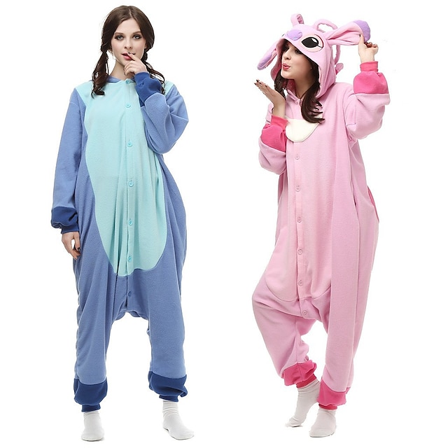  Pentru copii Adulți Pijamale Kigurumi Desene Animate Monstru albastru Animal Pijama Întreagă Farmec Costum amuzant fibră de poliester Cosplay Pentru Bărbați Pentru femei Băieți Halloween Haine de
