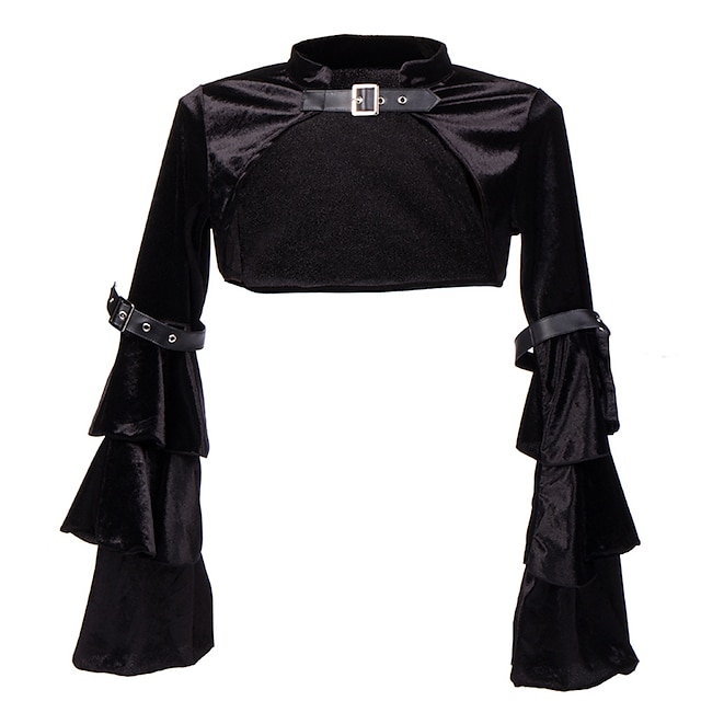  Punk e gótico Steampunk Capa Mulheres Fantasia Steampunk Dia Das Bruxas Carnaval Adulto Blusa Todas as Estações