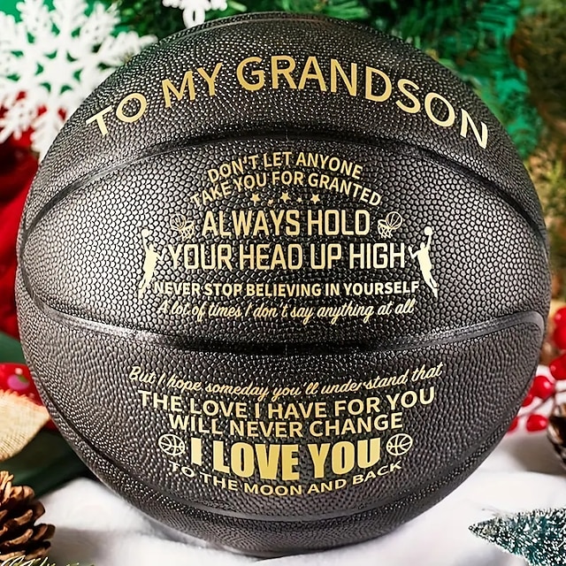  un ballon de basket spécial pour montrer à votre petit-fils combien vous l'aimez - cadeau parfait taille standard internationale pour le super bowl