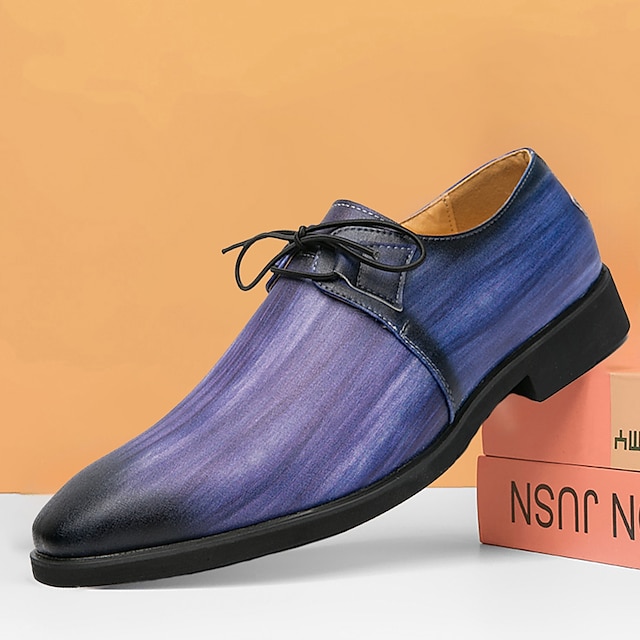  Bărbați Oxfords Pantofi formali Bullock Pantofi Pantofi rochie Plimbare Casual Zilnic Piele Comfortabil Cizme / Cizme la Gleznă Loafer Galben Roz Albastru Primăvară Toamnă