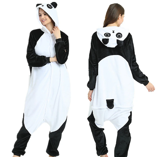 Adults' Animal Onesie Costume Carnival Costume Panda Onesie Pajamas Kigurumi Pajamas Funny Costume For Men and Women Carnival New Year Cartoon 6